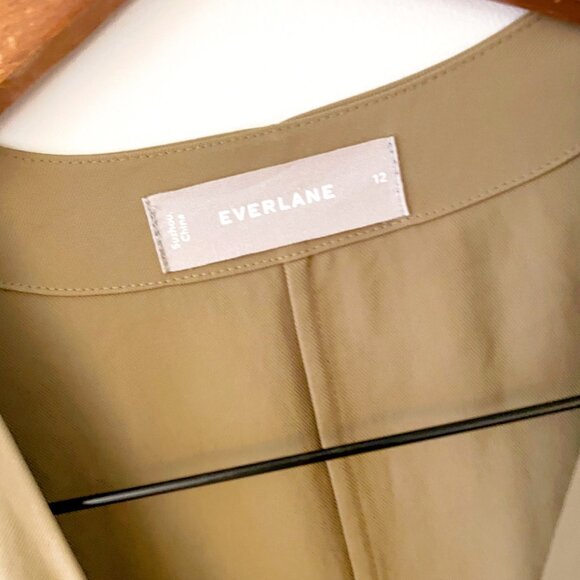 Everlane Green Wrap Dress, Size 12 - Picture 4 of 5